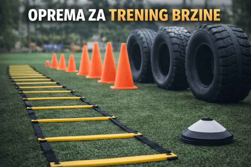 Oprema za trening brzine, merdevine, čunjevi, gume
